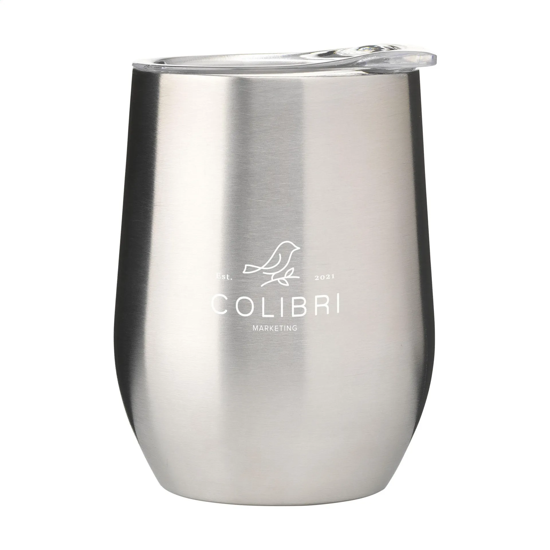 Huevo RCS Recycled Steel Cup 350 ml thermosbeker zilver