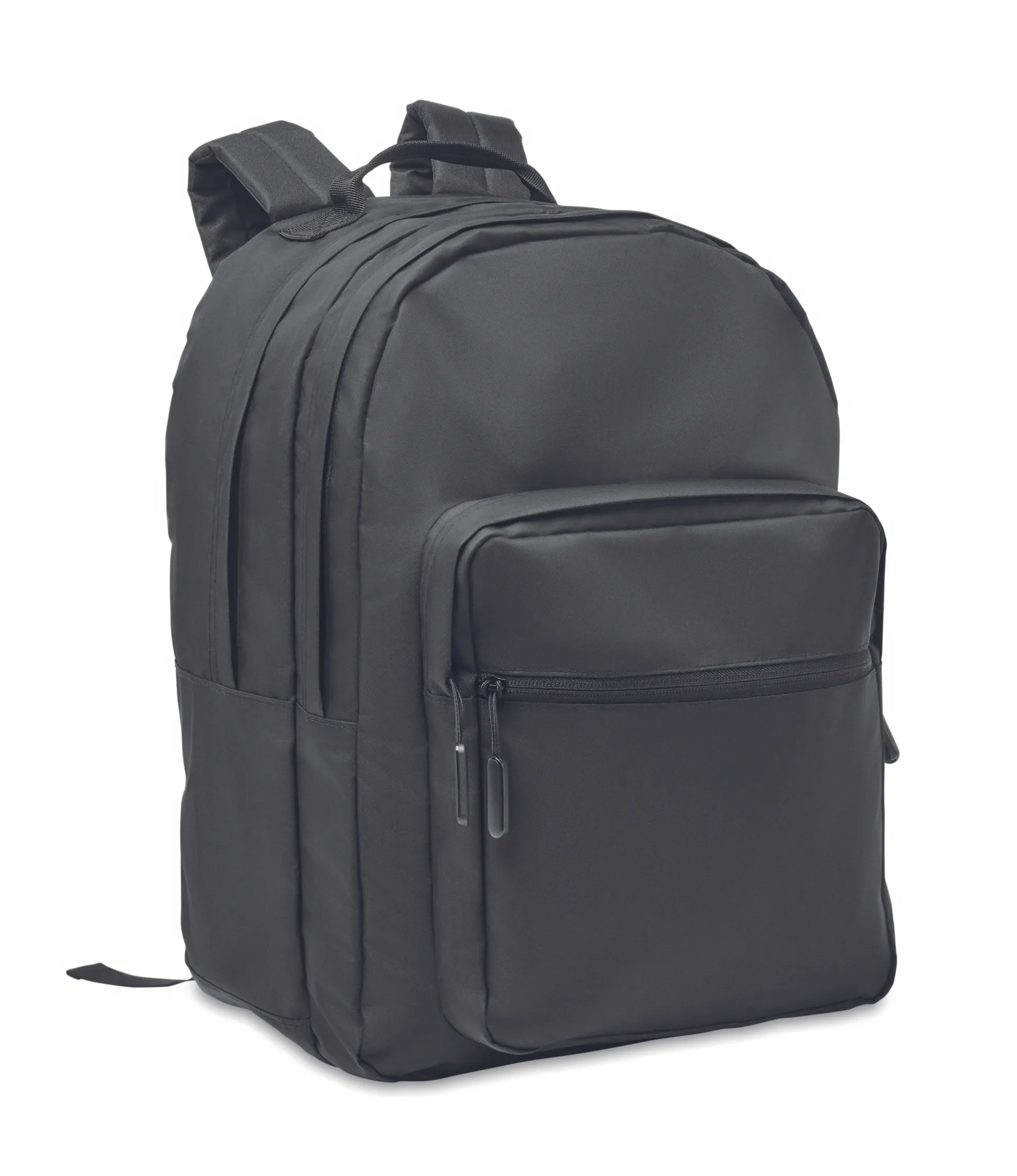 300D RPET laptop rugzak Zwart