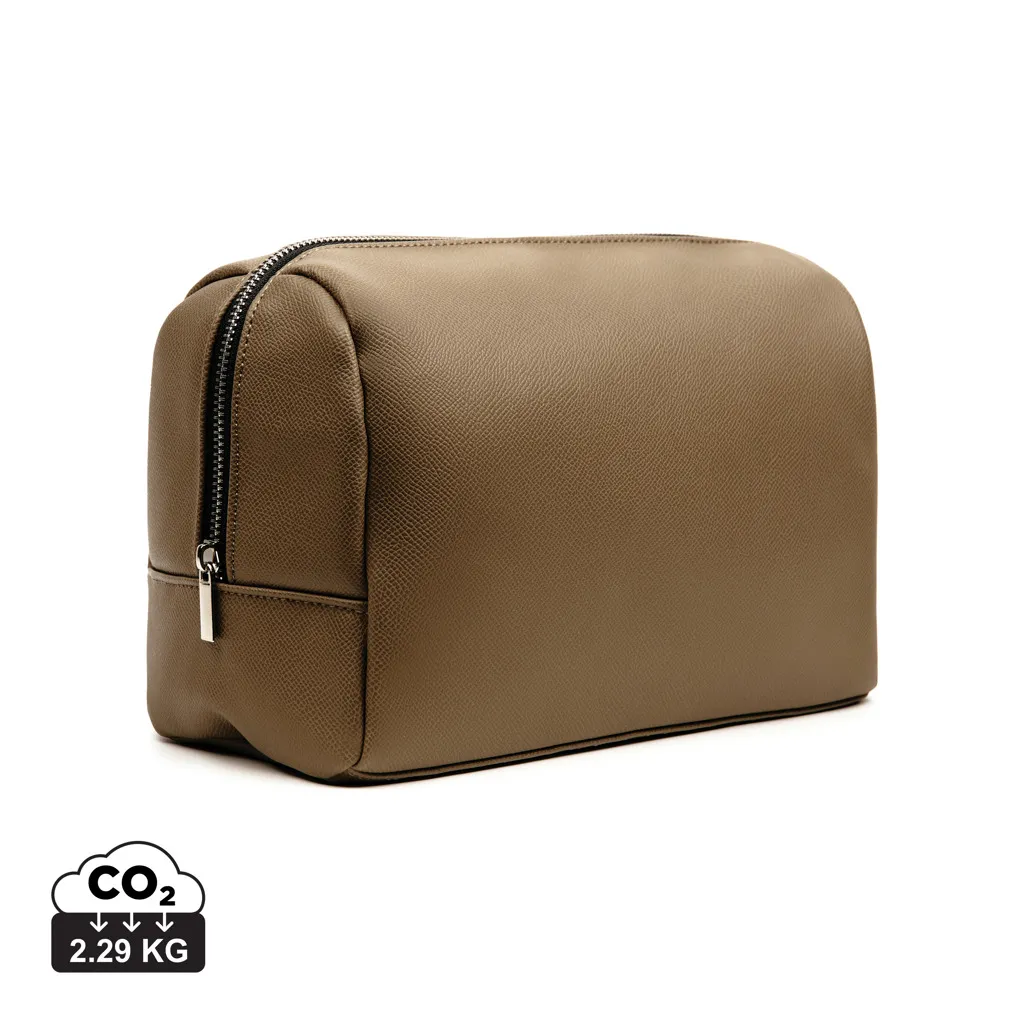 VINGA Bermond RCS gerecycled PU toilettas bruin