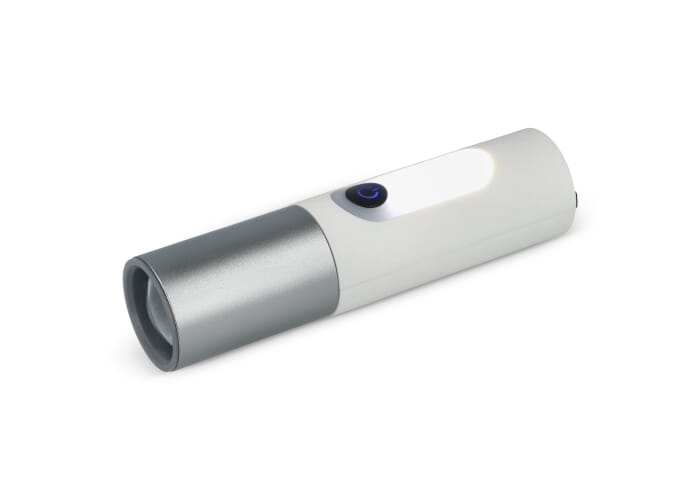 Oplaadbare 10 W LED-zaklamp met zoomfunctie 300 lm Wit