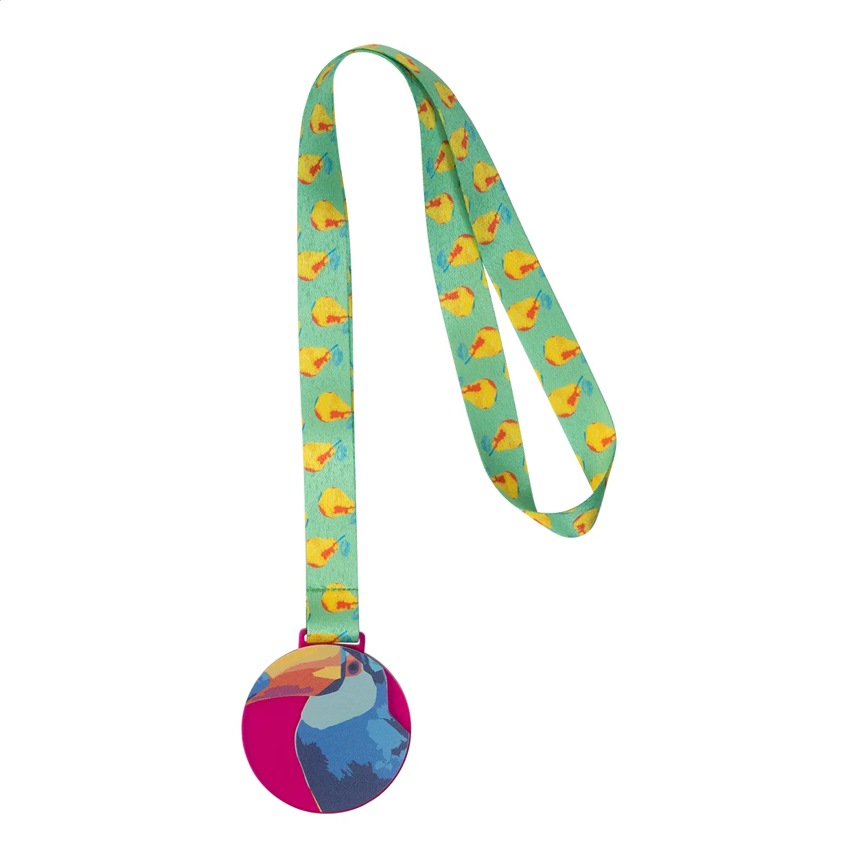 Subdal Colour custom made medaille transparant roze