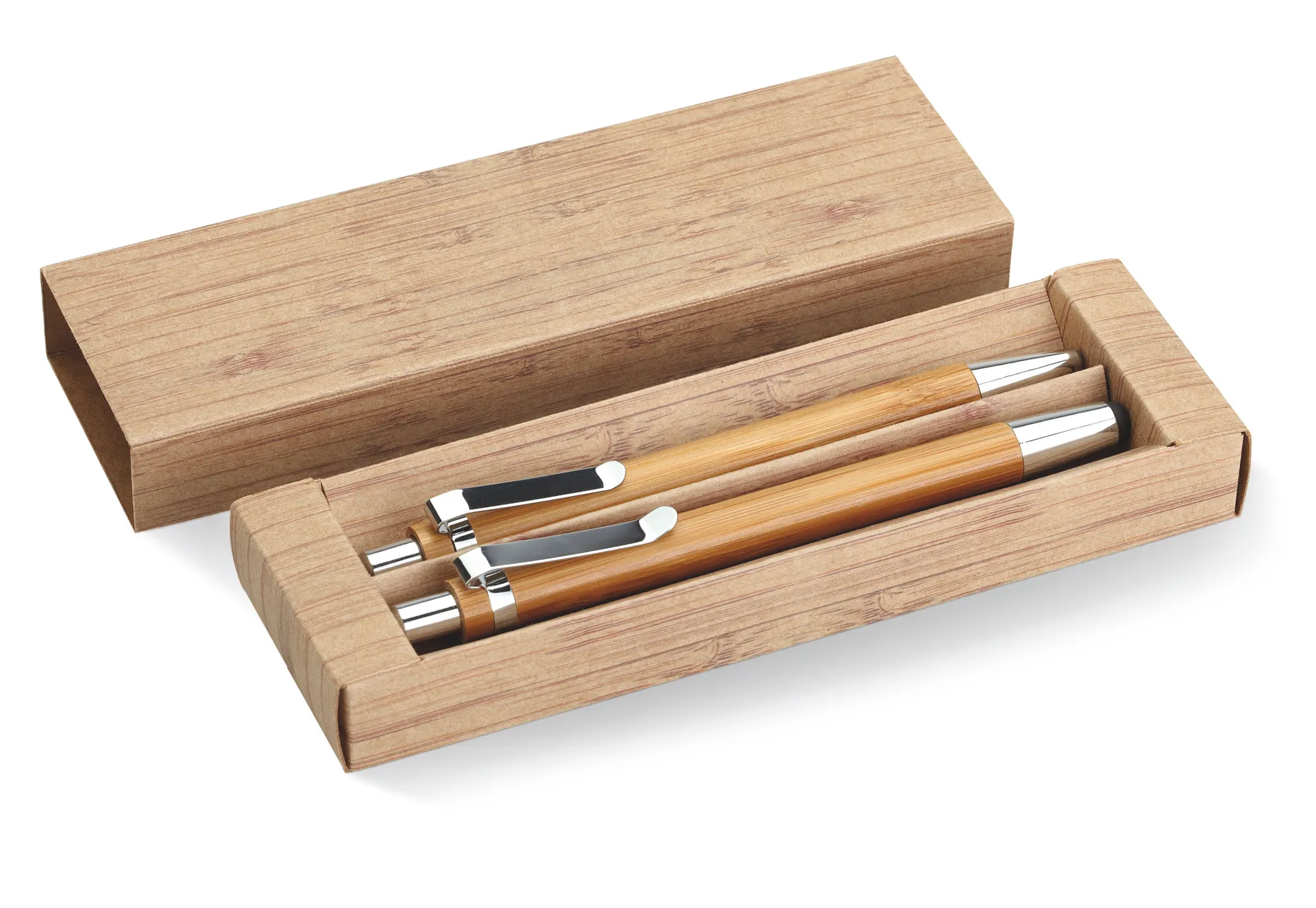 Bamboe pen en potloodset Hout