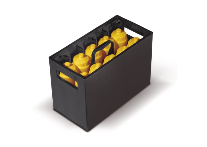 Bidon krat voor 10 bidons Zwart