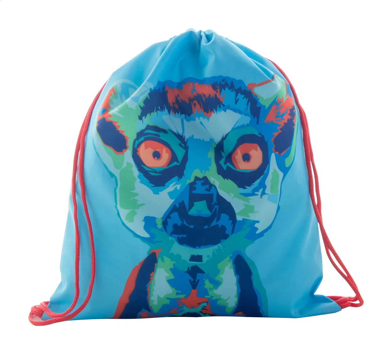 CreaDraw Kids custom made gemaakte tas met trekkoordsluiting voor kinderen rood