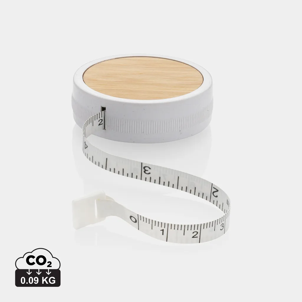 RCS gerecycled plastic & bamboe meetlint wit
