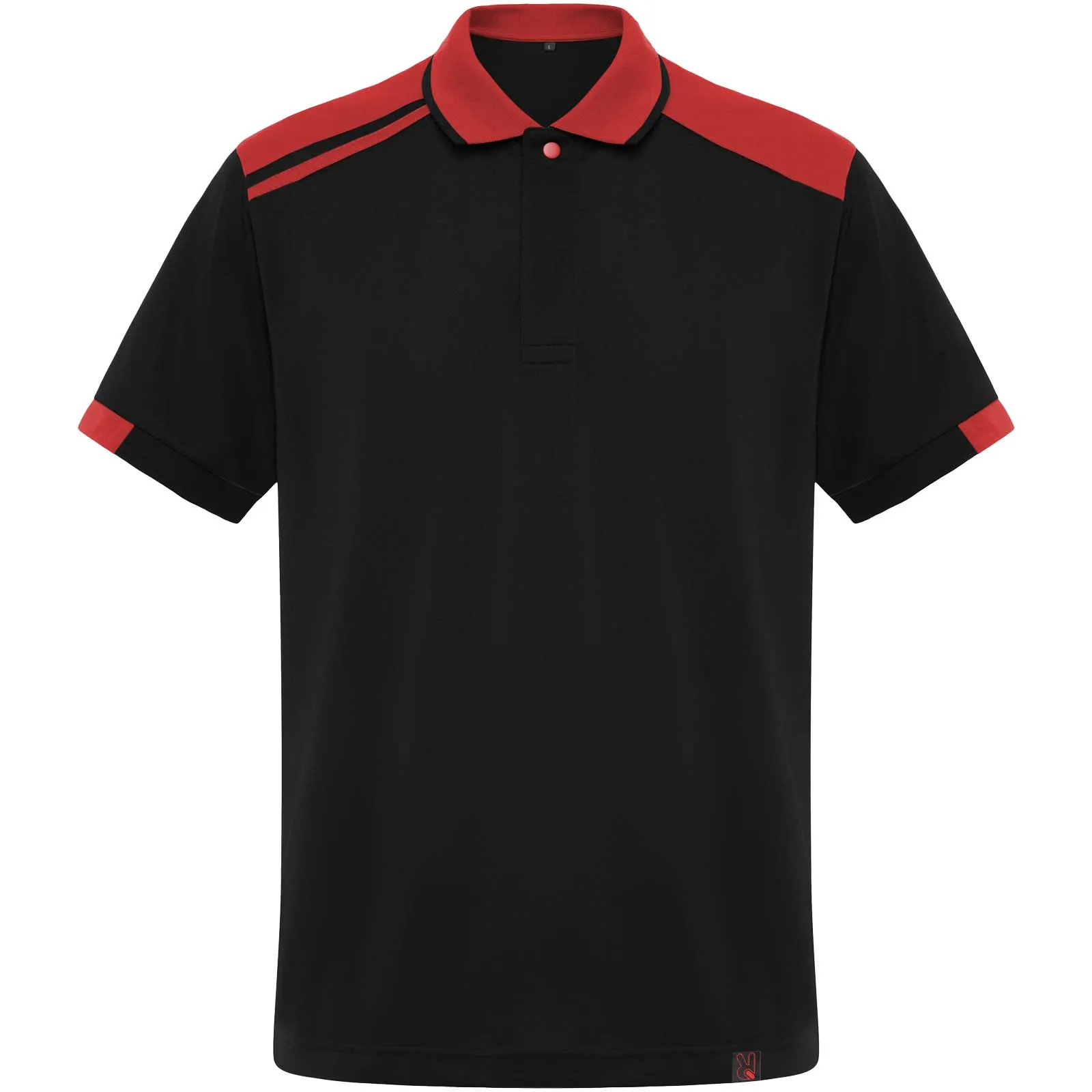 Samurai 160 g/m2 unisex antibacteriële polo met korte mouwen  Zwart