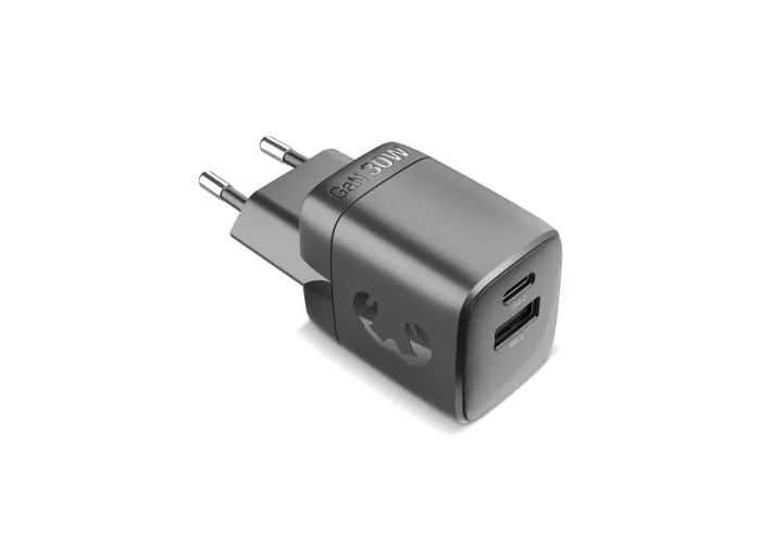 Fresh 'n Rebel 30W Snellader GaN USB-C &amp; USB-A Donker Grijs