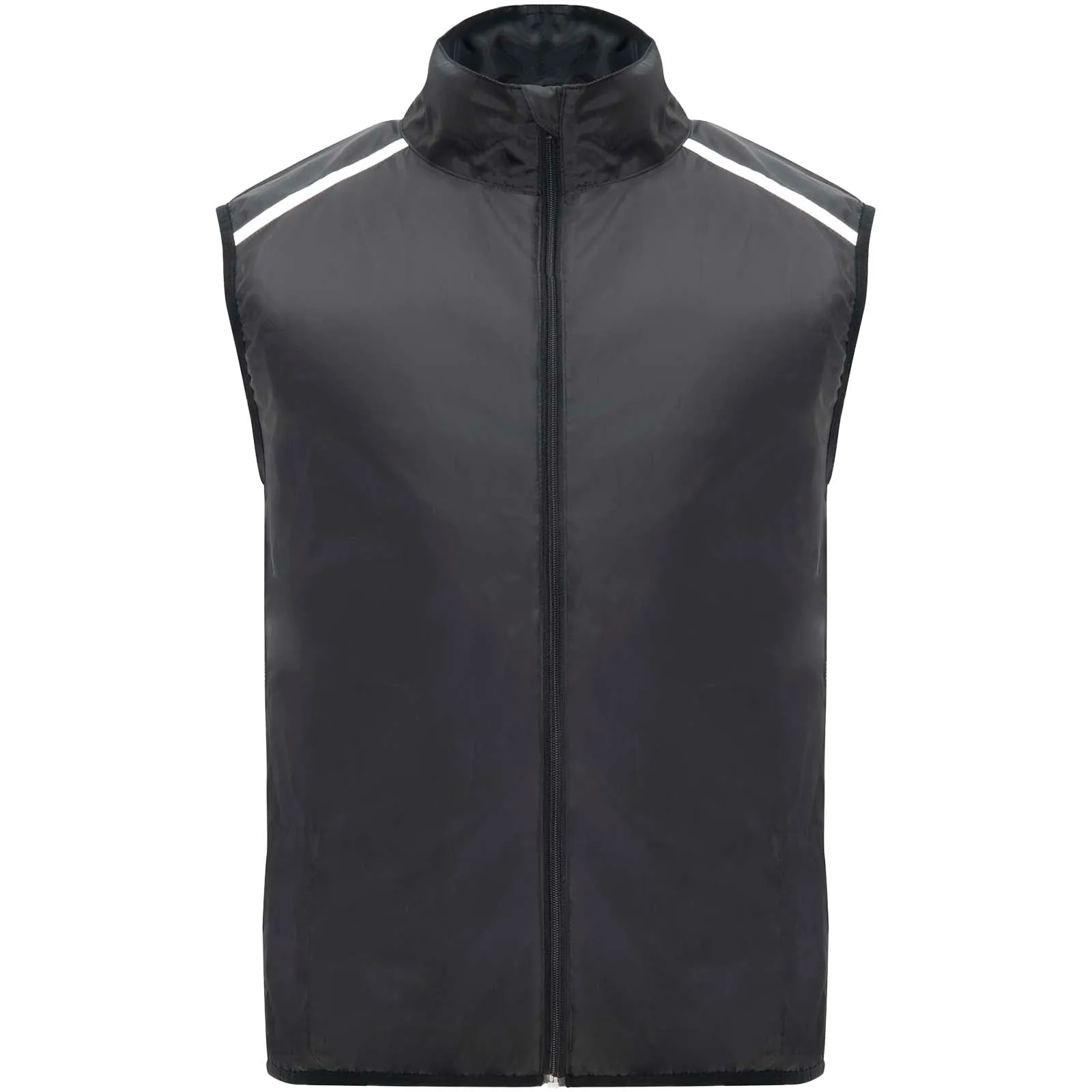 Jannu lichte unisex hardloopbodywarmer Zwart