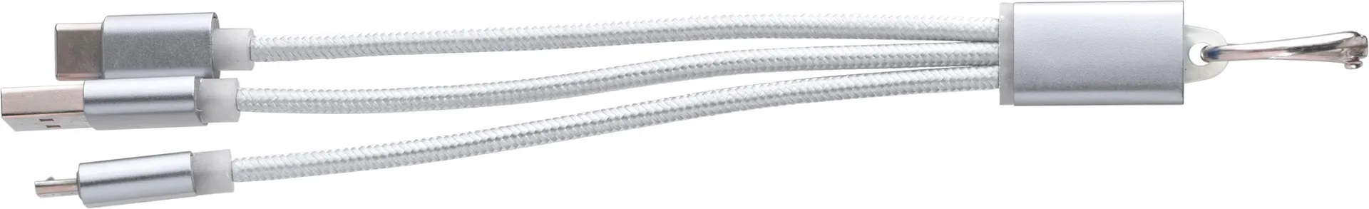 Oplaadkabel Alvin | 3-in-1 zilver