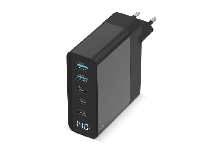 CH-1003 140W GaN Power Delivery Wall Charger Zwart