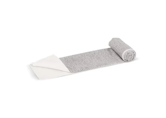 Sneldrogende handdoek R-PET 50 x 100 cm sublimatie Wit / Grijs