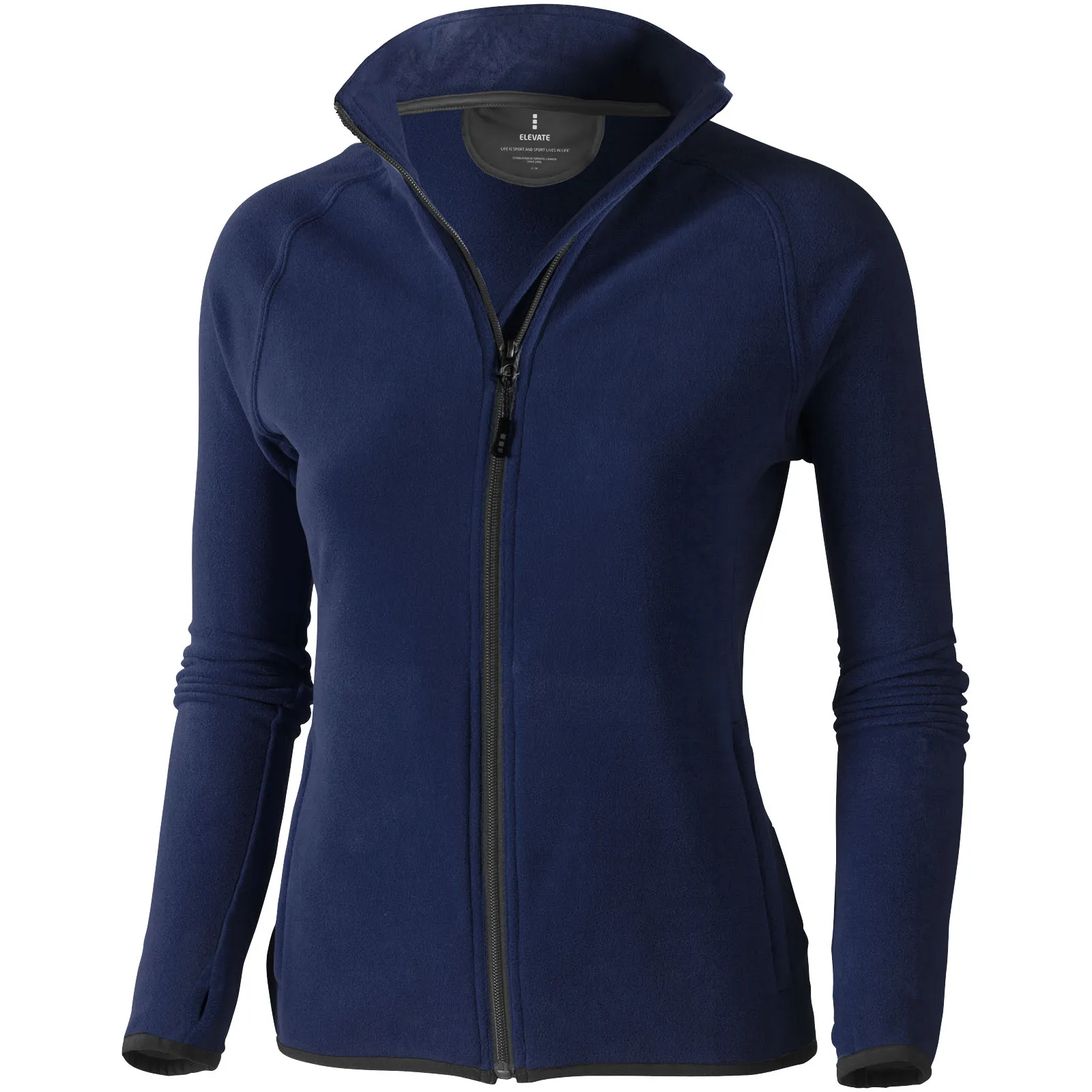 Brossard fleece dames jas met ritssluiting Marineblauw