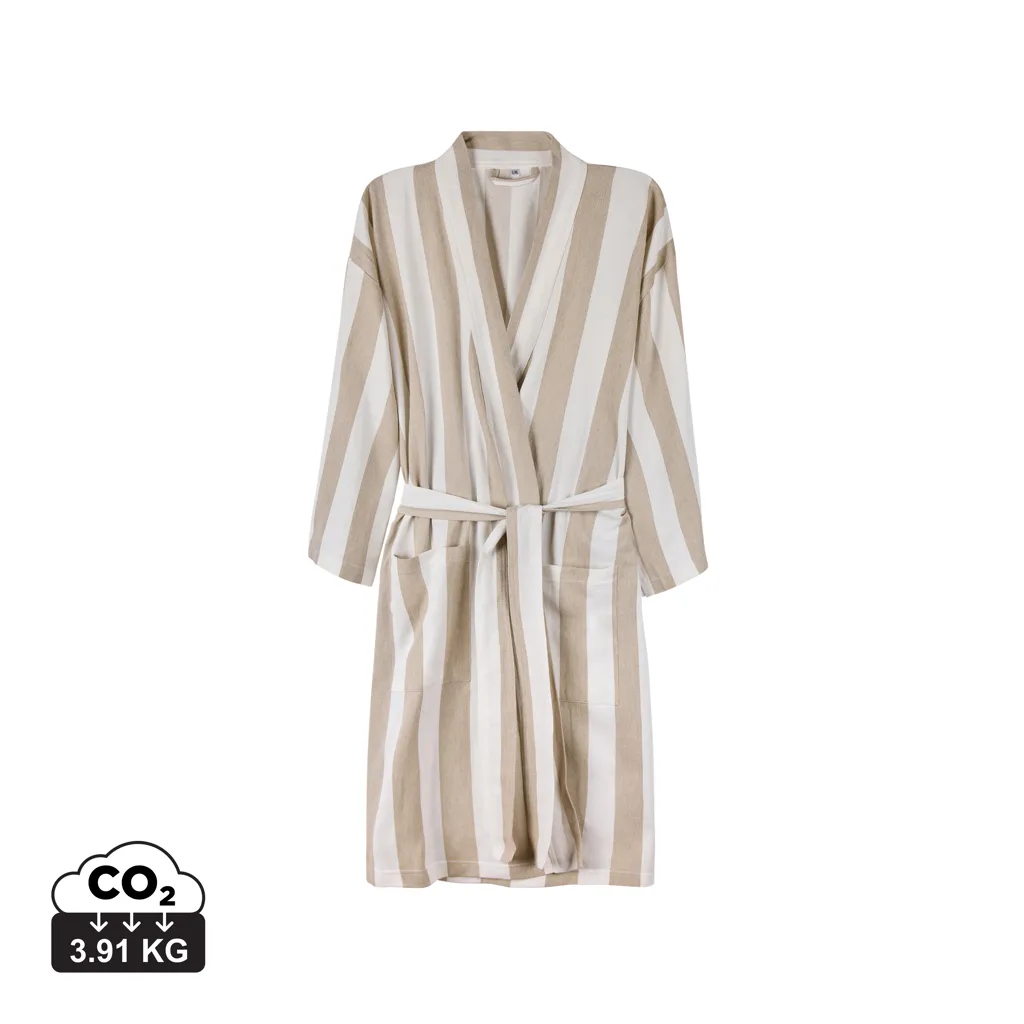 VINGA Ornos GRS katoenen hamam badjas S/M beige
