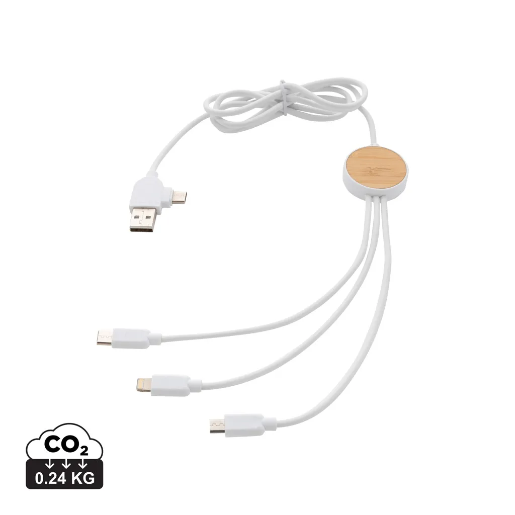 RCS gerecycled plastic Ontario 6-in-1 kabel wit
