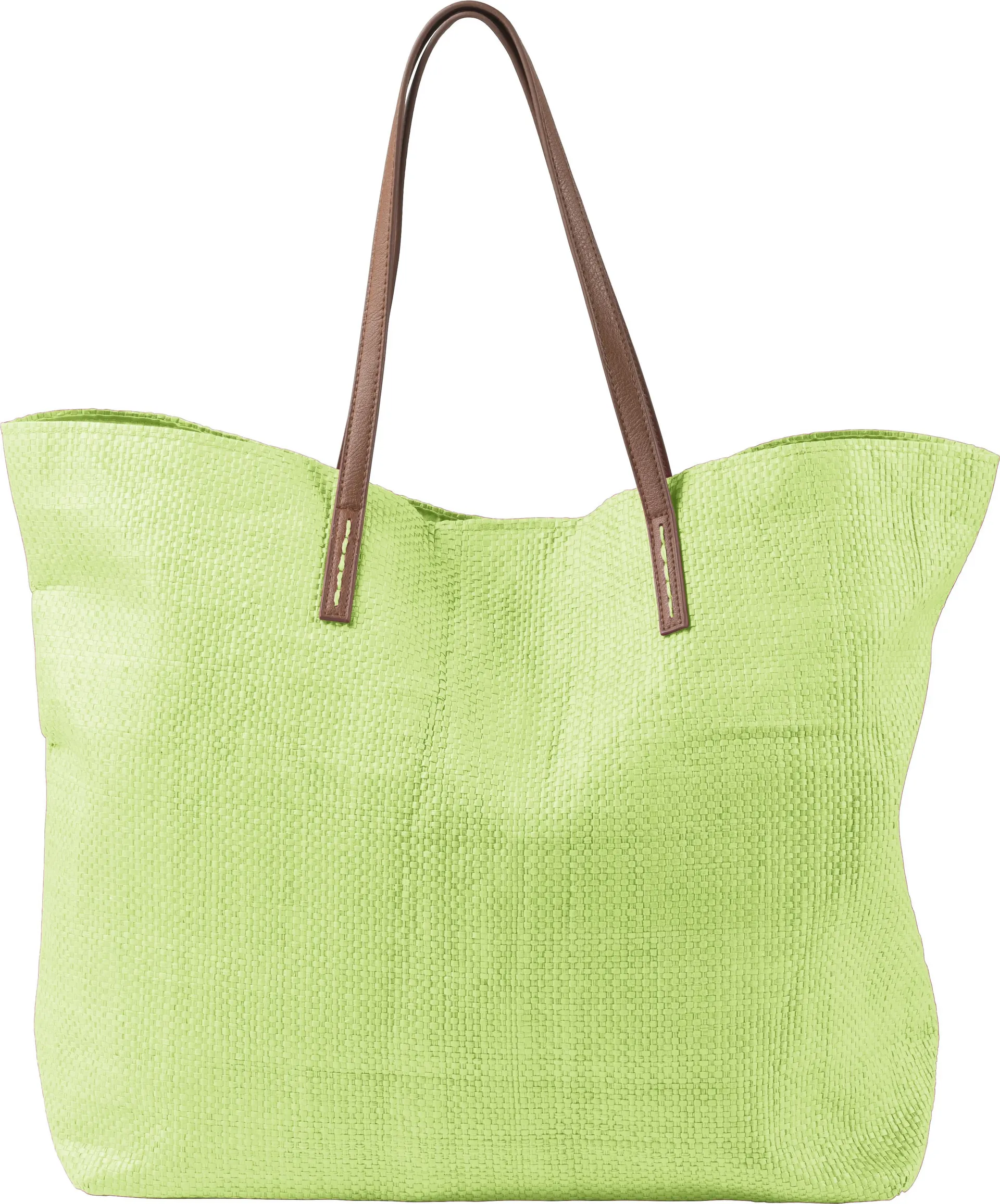 Gelamineerde non-woven (180 gr/m²) strandtas Sana lime