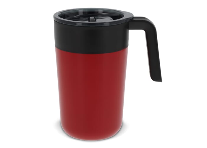 Dubbelwandige koffiebeker 400ml Donker Rood