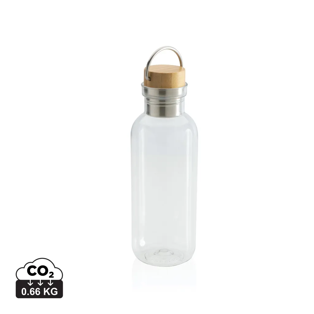 GRS recycled PET fles met bamboe deksel en handvat