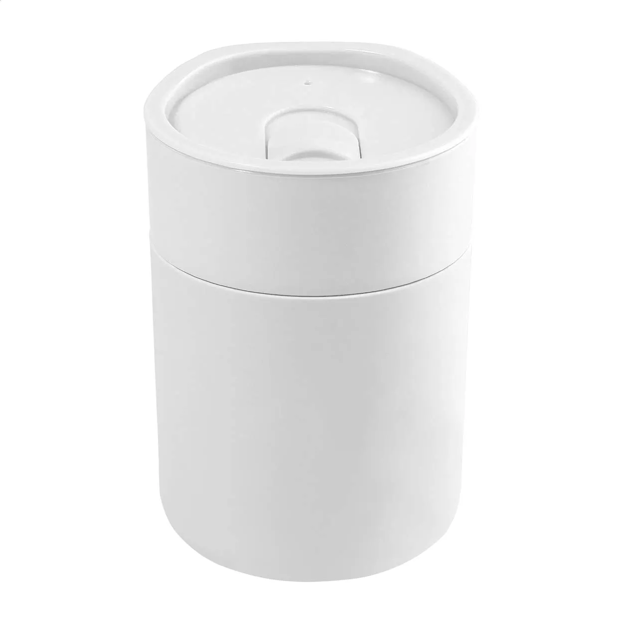 Witte drinkbeker met deksel