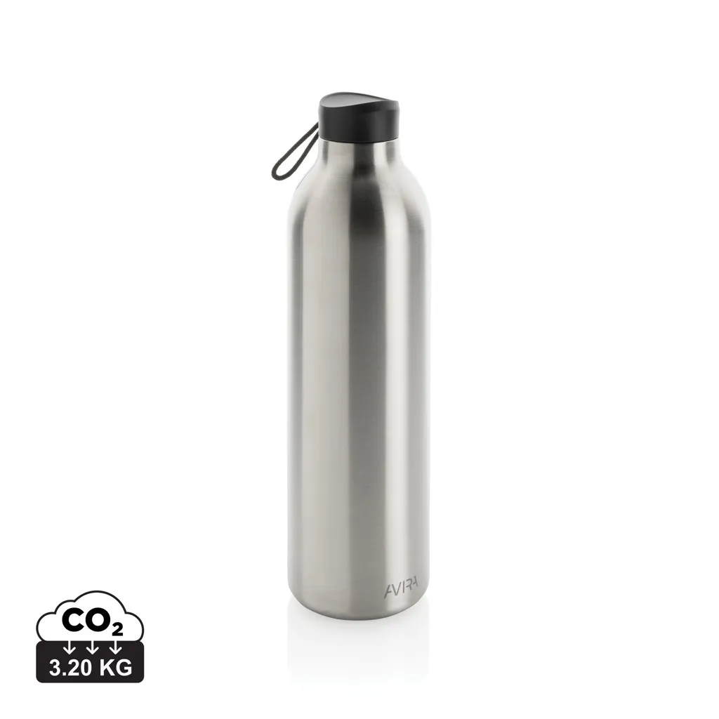 Avira Avior RCS gerecycled roestvrijstalen fles 1L zilver