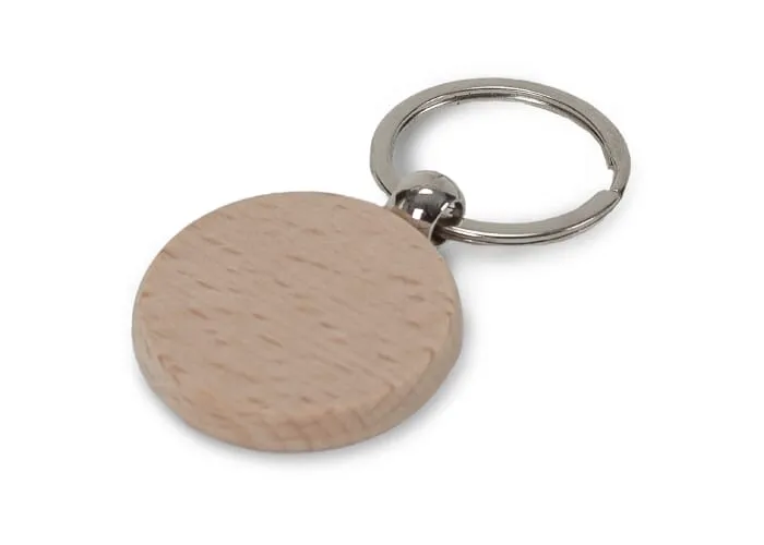 Sleutelhanger hout rond Ø40mm Hout