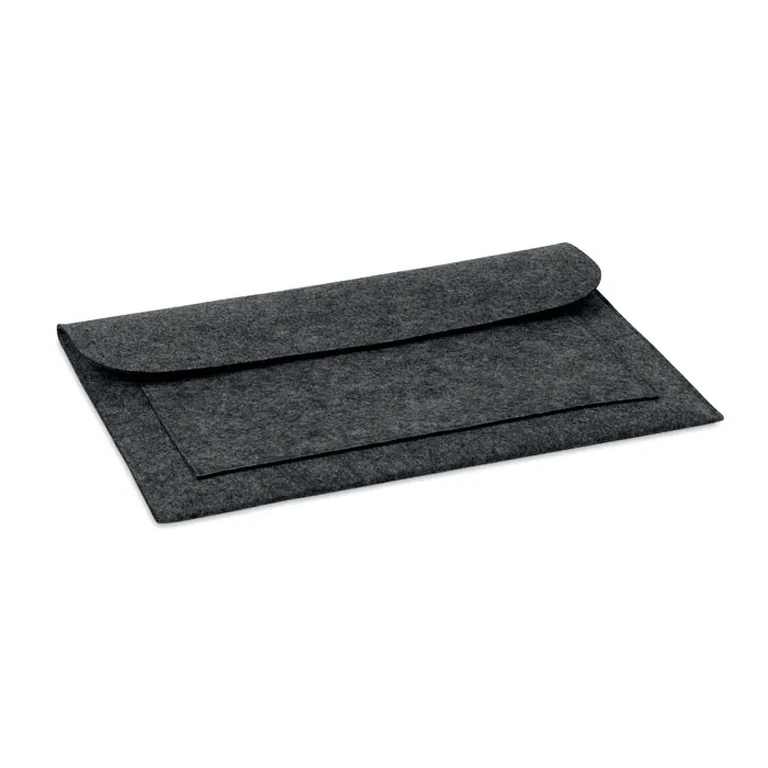 Vilten laptophoes Steengrijs