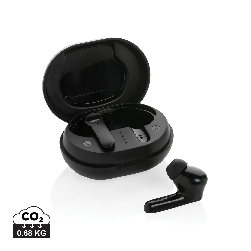 RCS standaard recycled plastic TWS oordoppen zwart