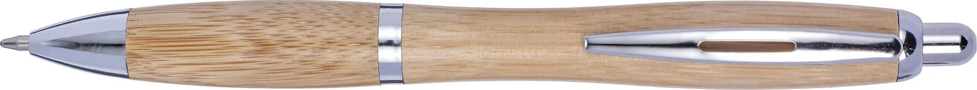 Balpen Carson | Bamboe | Zilverdetails bruin