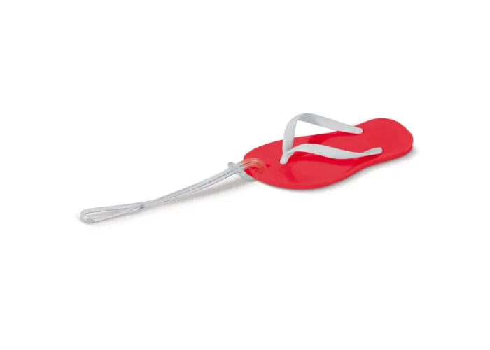 Bagagelabel slipper Rood