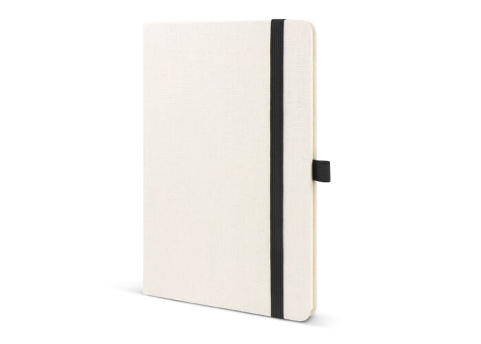 Notitieboek van gerecycled katoen &amp; R-PET A5 Beige / Zwart