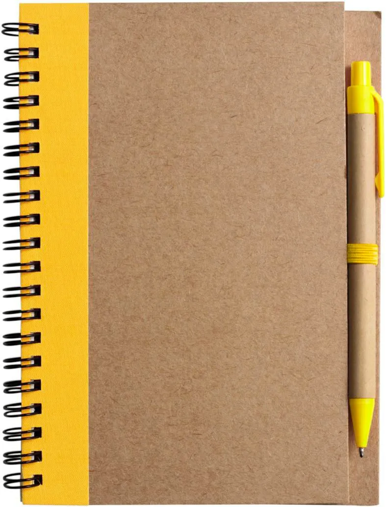 Notitieboek Stella | Gerecycled | Gelinieerd geel
