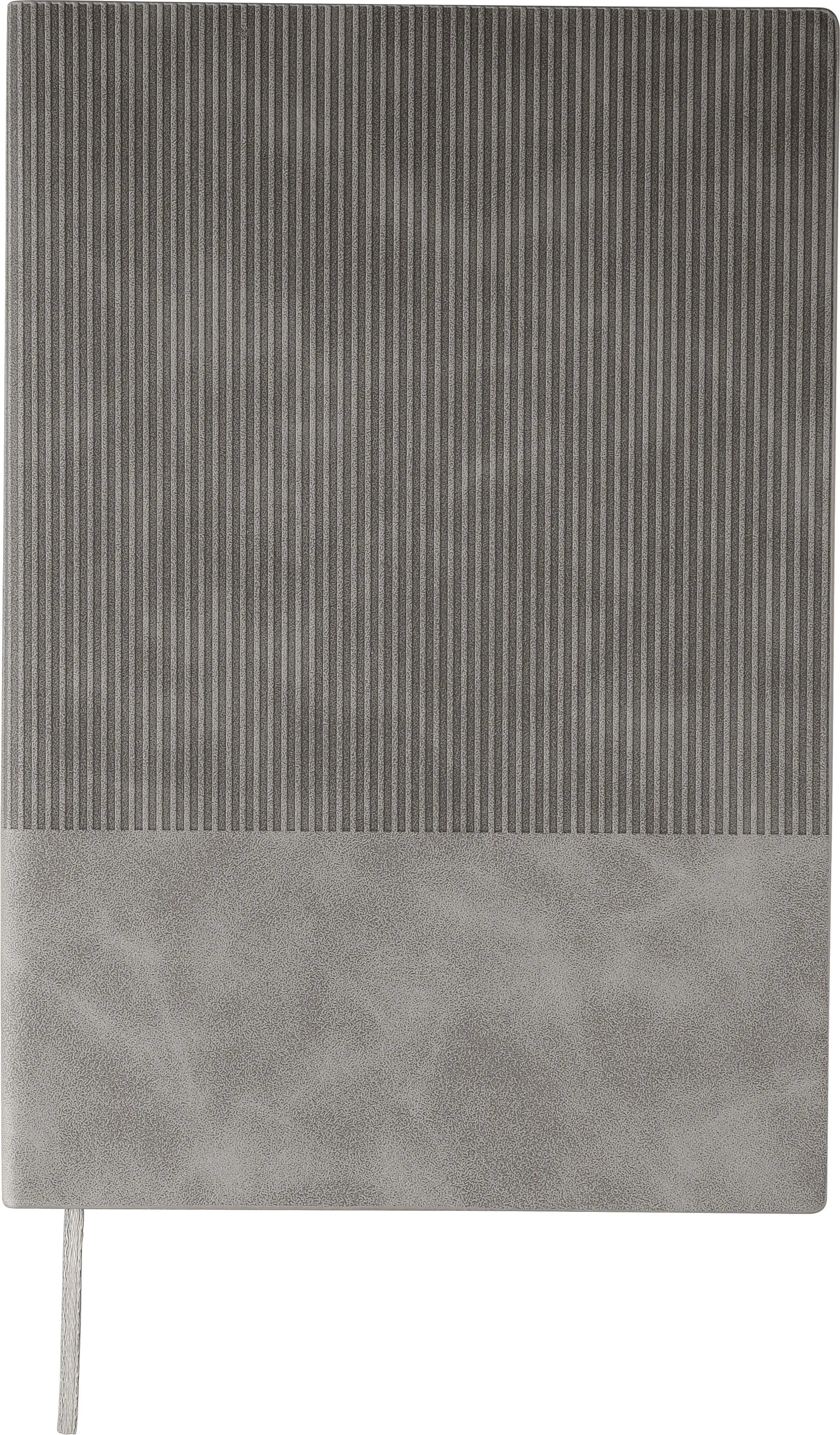 Notitieboek Elian | Gerecycled synthetisch leer | A5 | Gelijnd grijs