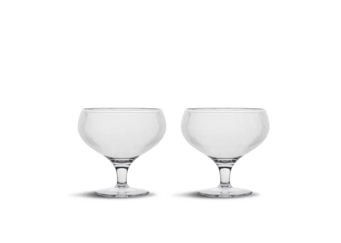 Billi coupe glas set van 2 Transparant