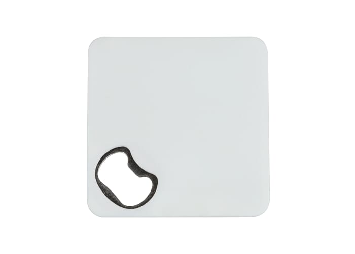 R-ABS onderzetter met flesopener Wit