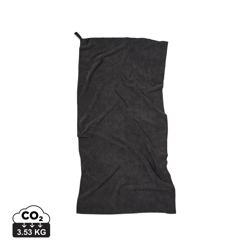VINGA RPET Active Dry handdoek 140x70 zwart