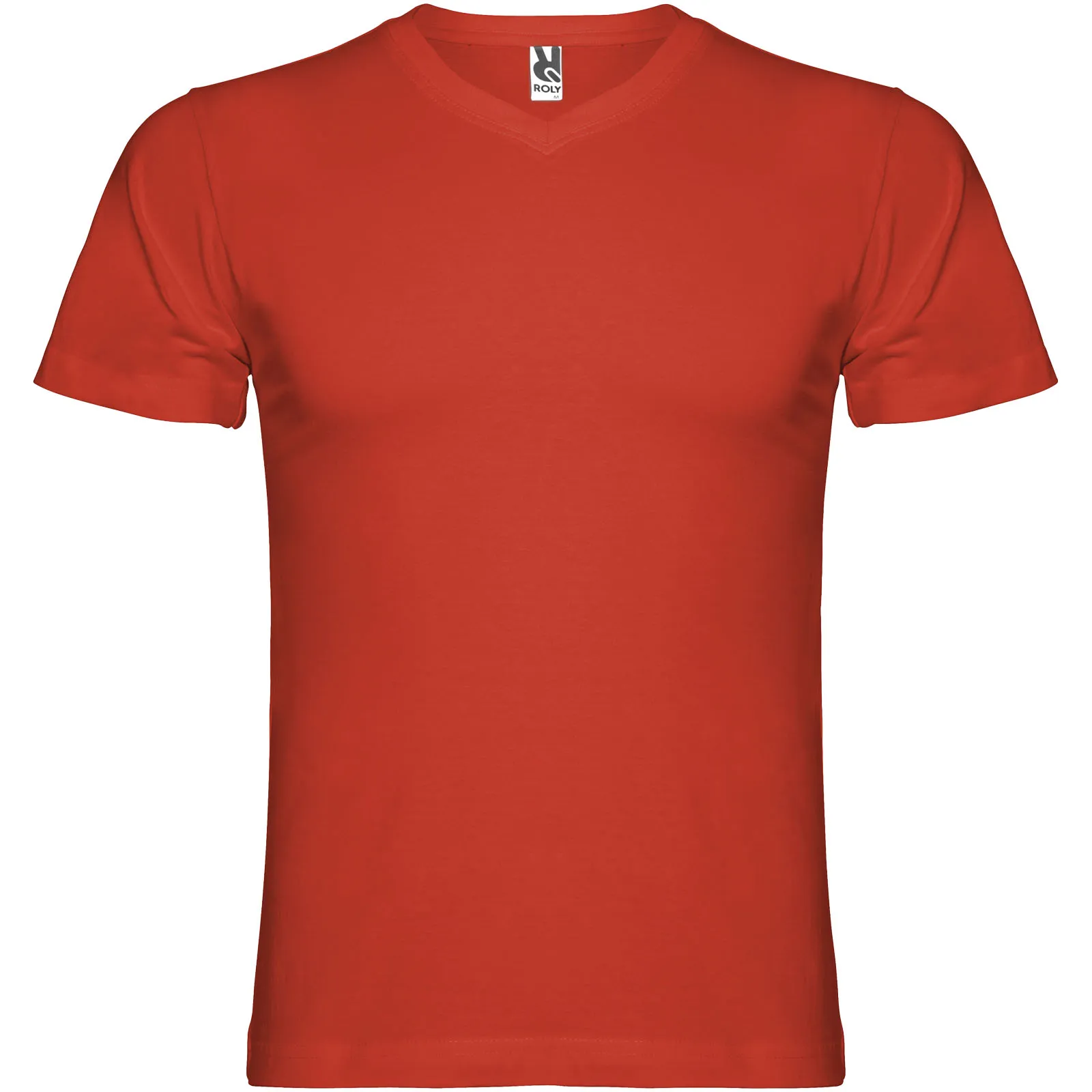 Samoyedo 155 g/m² herenshirt met V-hals en korte mouwen Rood
