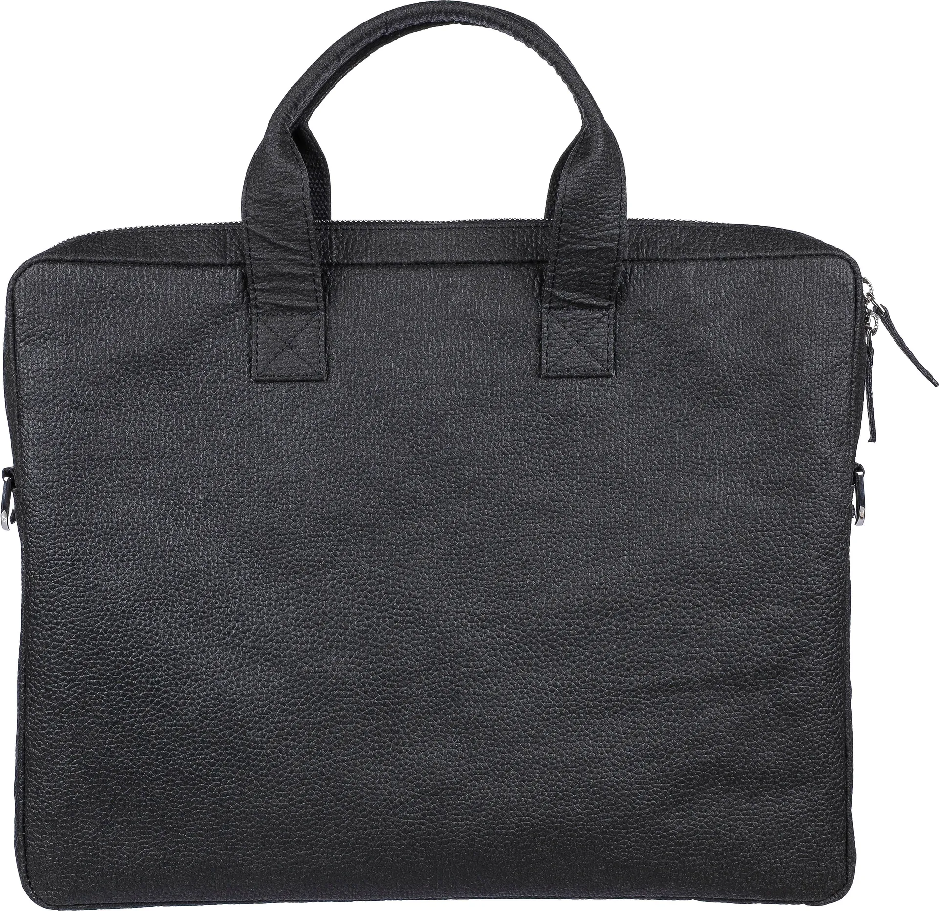 Tomatenleer laptoptas Lillian zwart