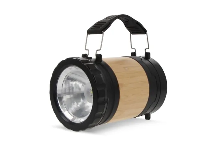 ABS &amp; Bamboe Lamp &amp; Zaklamp Zwart