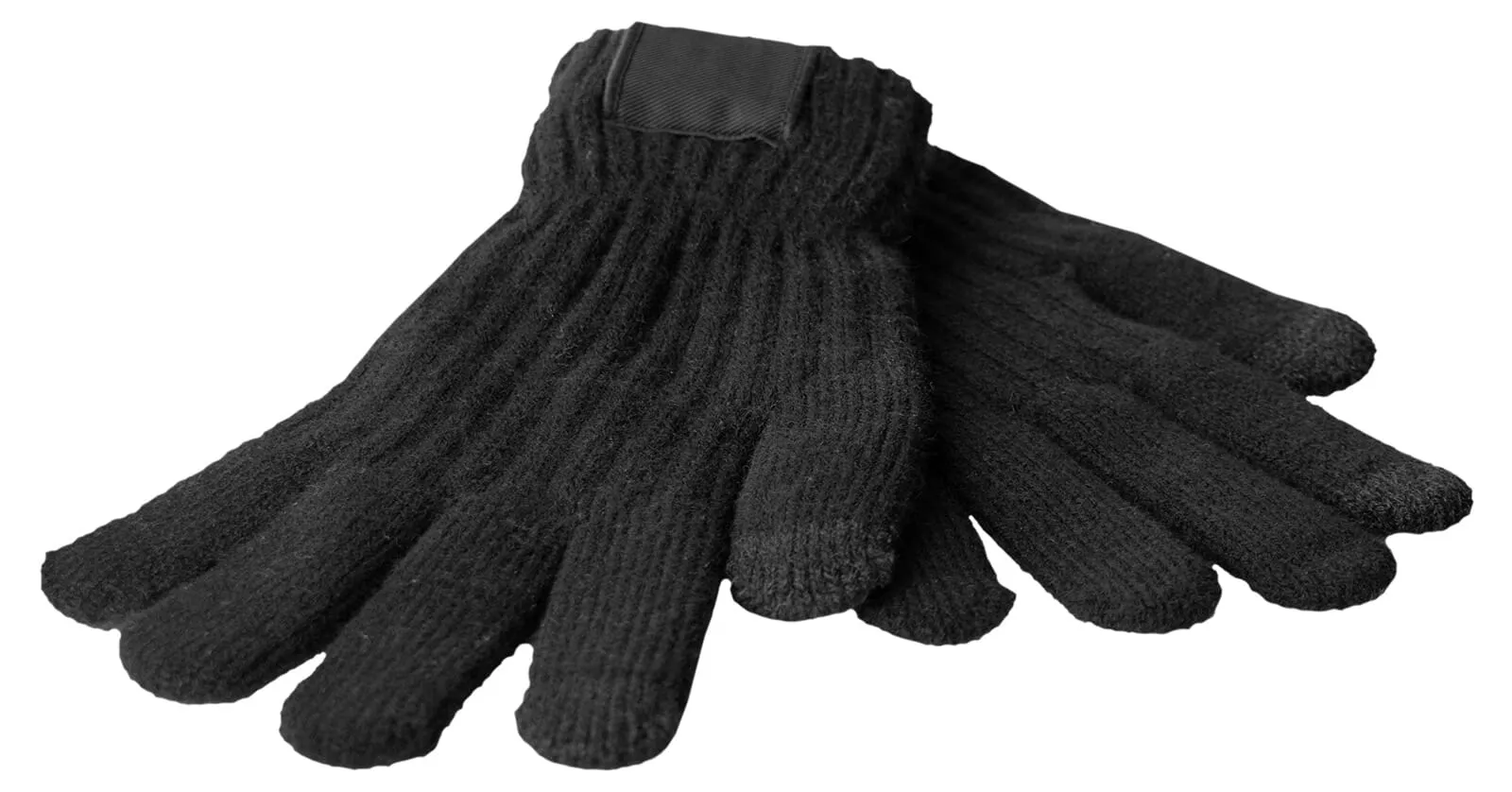 Touchscreen handschoenen met label  Zwart