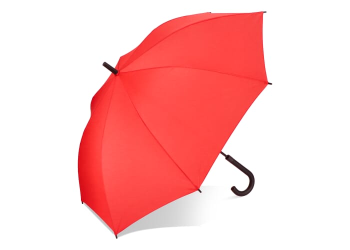 Verdure 190T Pongee 23" Winddichte haakparaplu Auto open Rood
