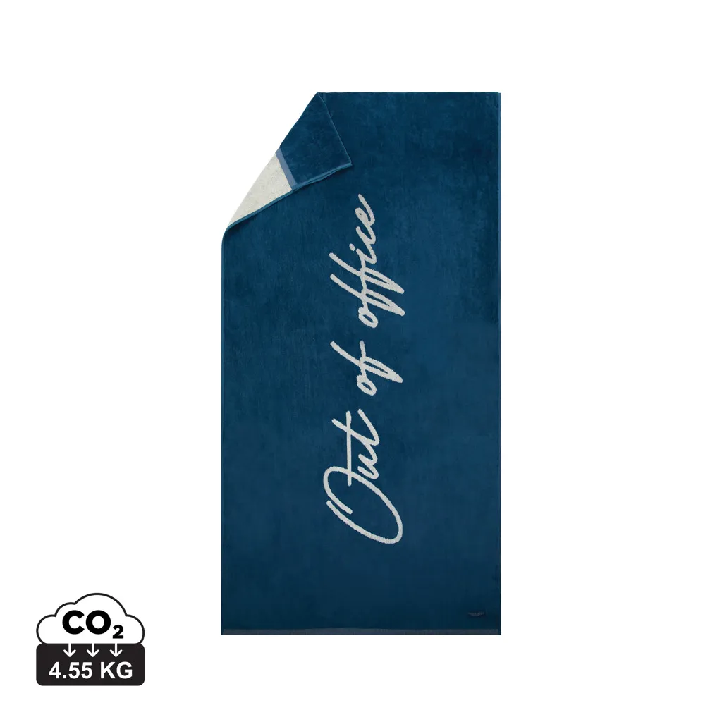 VINGA Lounge stoel handdoek donkerblauw
