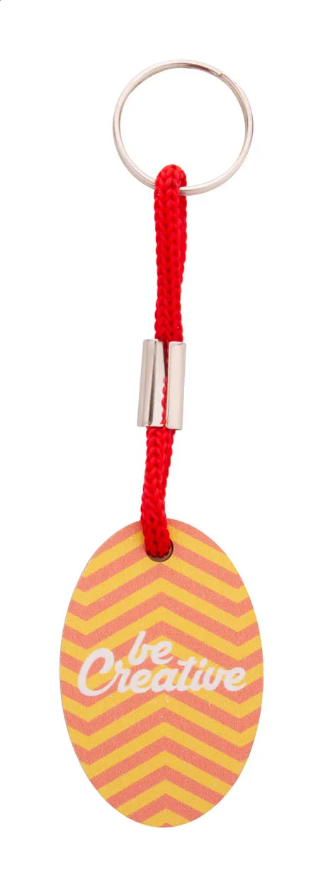 Woody Plus B custom made sleutelhanger rood