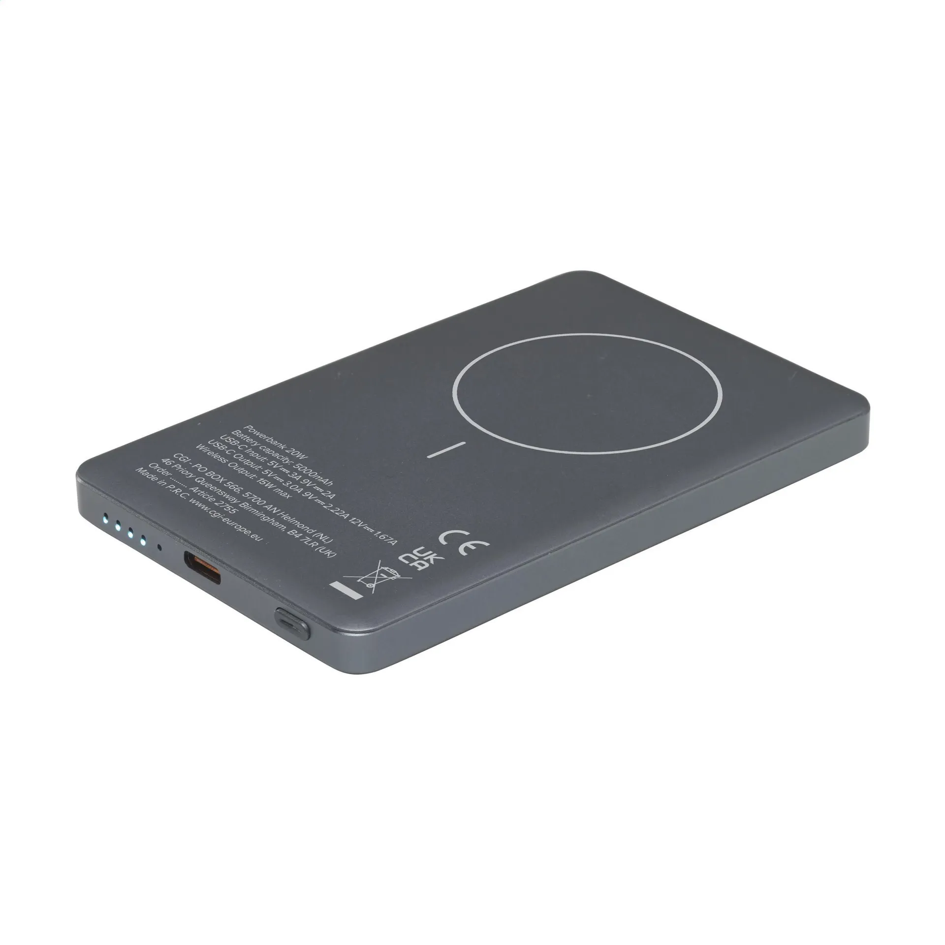 Wireless RCS Recycled Alu Magsafe Powerbank 5000 nordic blue