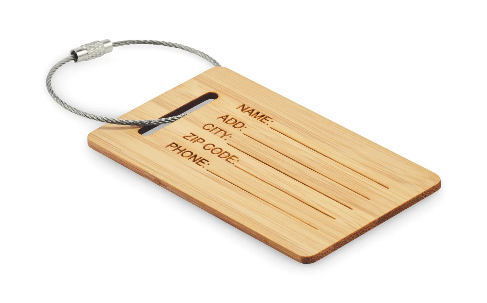 Bamboe bagagelabel Hout