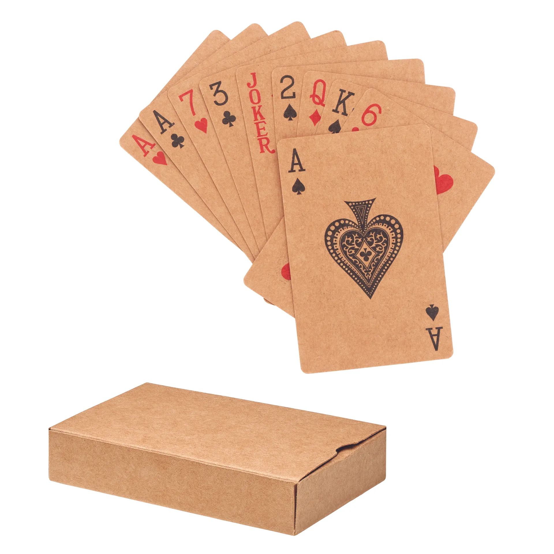 Speelkaarten van recycled papier Beige