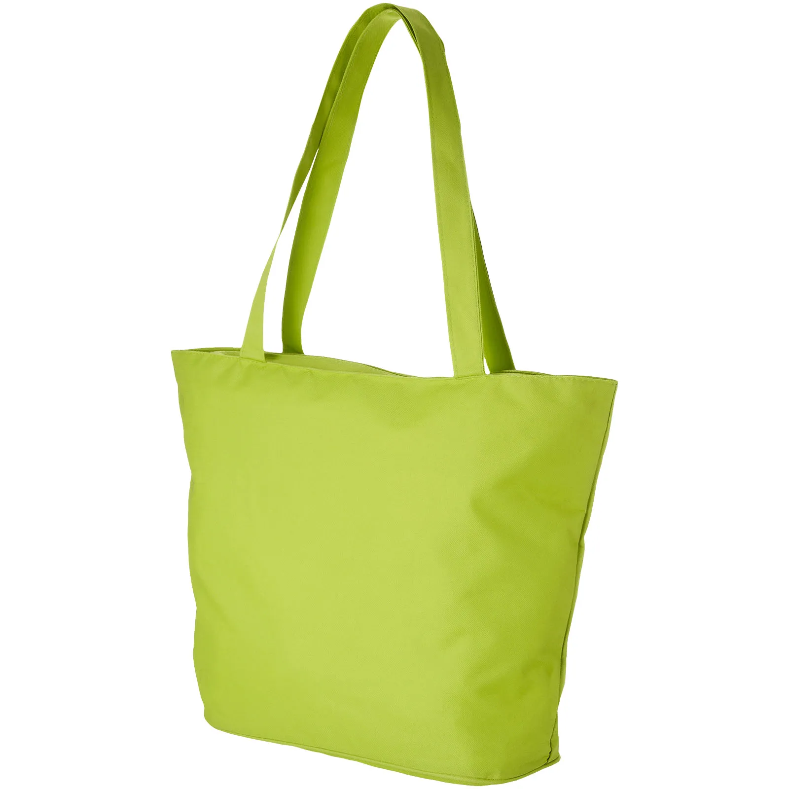 Panama polyester draagtas met rits 20L Lime