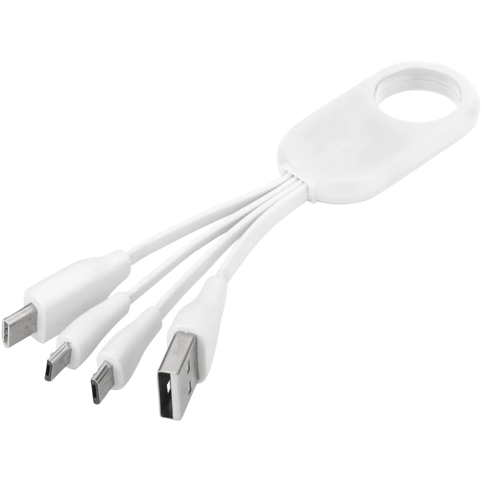 Troup 4-in-1 oplaadkabel met clip van type C Wit
