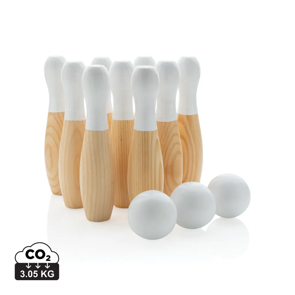 Houten skittles set bruin