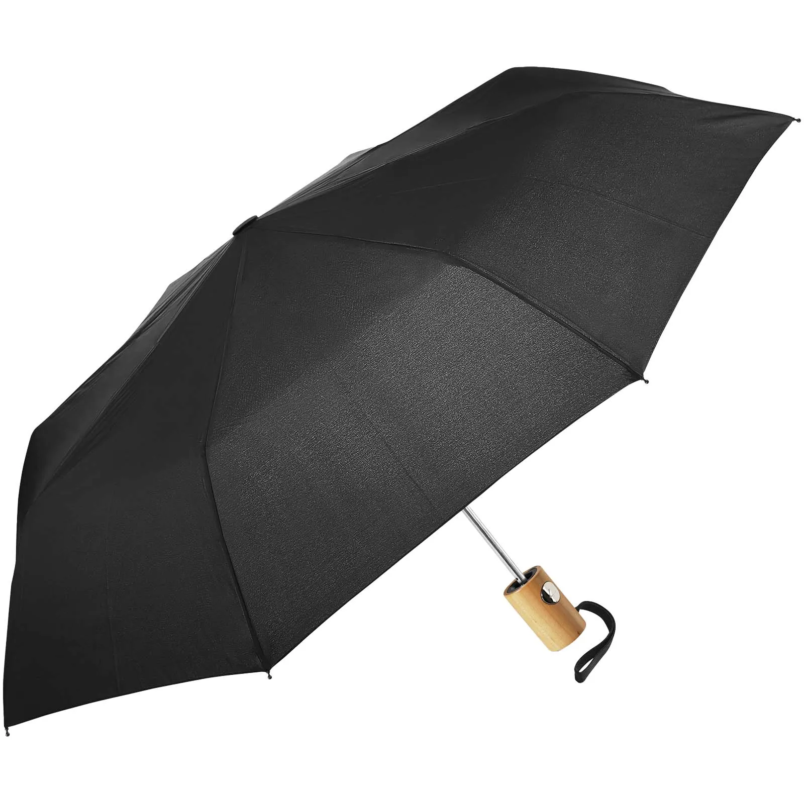 Citizen Green Rainfall 22" opvouwbare paraplu Zwart