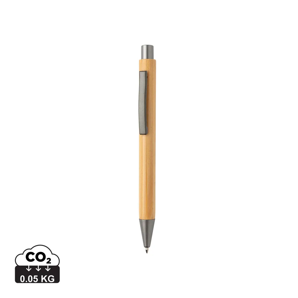 Slim design bamboe pen bruin