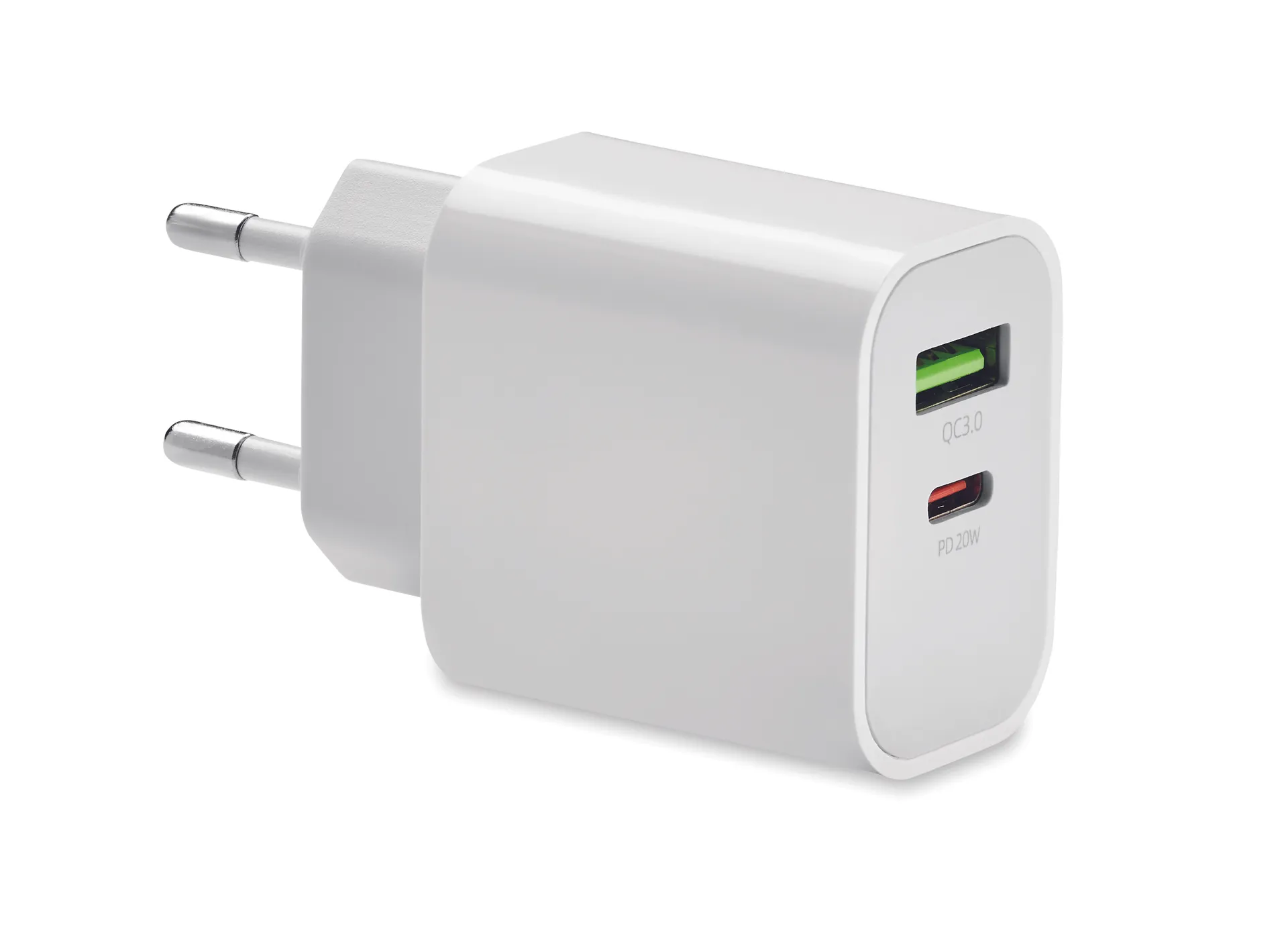 18W 2-poorts USB EU-stekker Wit